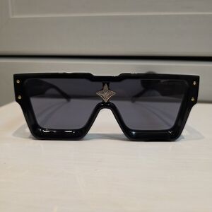 Louis Vuitton Black Sunglasses with Gold Accents